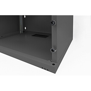 19" настенный сетевой шкаф 4U, SOHO 241 x 540 x 400 мм, грузоподъемность 60кг, стеклянная дверь, не собранный, Черный