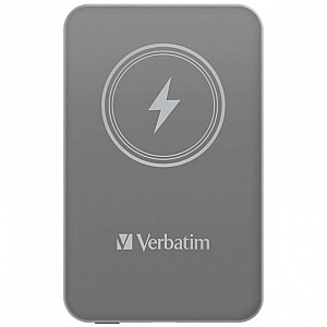 Verbatim Charge `n` Go 15W 5000mAh Bezvadu magnētiskais pelēks