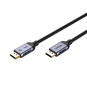 UNITEK C1628GY01-1M DisplayPort kabelis Melns, Pelēks