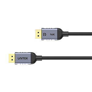 UNITEK C1628GY01-1M DisplayPort kabelis Melns, Pelēks