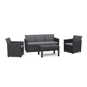 Комплект садовой мебели Claire 5 Seater Set со столом Orlando серый