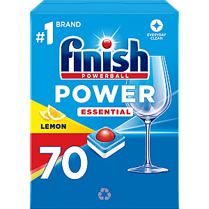 Химия для посудомоечных машин FINISH Power Essential, 70 шт., лимон