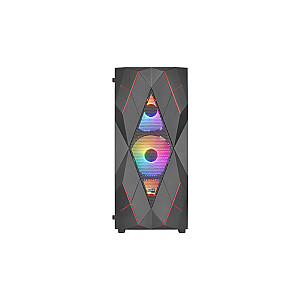 Volcan Black Mid Tower RGB korpuss