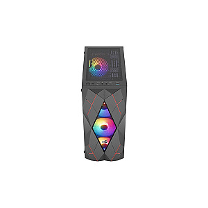 Volcan Black Mid Tower RGB korpuss