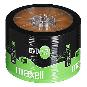 Maxell DVD+R 4.7GB 16x spindelis 50pk 50 pc(s)