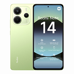 Xiaomi Redmi Note 14 16.9 cm (6.67") hibrīda divu SIM 4G USB Type-C 8 GB 256 GB 5500 mAh zaļš, laima