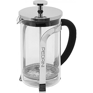 FRENCH PRESS KAFIJAS PRESE 600ML, 6 TASĪTĒM, BOROSILIKĀTA STIKLS/NER.TĒR., PEDRINI