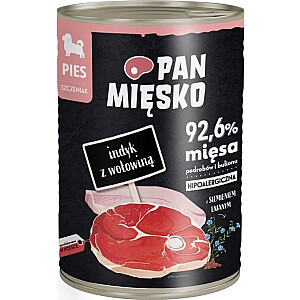 Pan Mięsko kucēnu barība PAN MIĘSKO Tītars un liellopu gaļa 400g