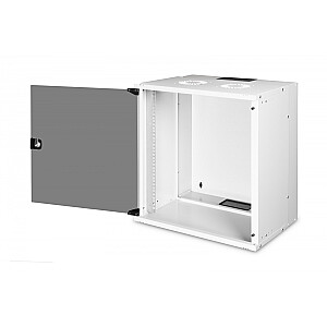 19" настенный сетевой шкаф 12U, SOHO PRO 595 x 540 x 400 мм, грузоподъемность 60кг, стеклянная дверь, не собранный, Серый