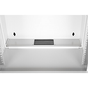19" настенный сетевой шкаф 12U, SOHO PRO 595 x 540 x 400 мм, грузоподъемность 60кг, стеклянная дверь, не собранный, Серый