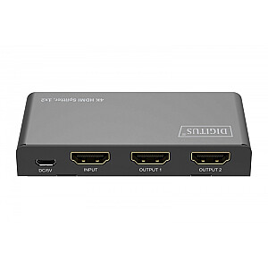 HDMI dalītājs 1x2, 4K/60Hz UHD ar HDR, 18 Gbps, HDCP 2.2, EDID