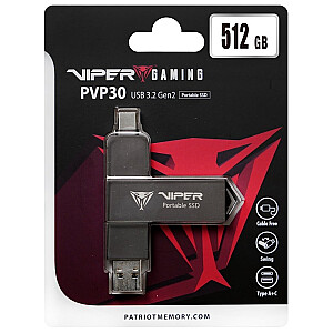 Внешний SSD 512GB PVP30 Duo Compact 1000/1000 MB/s USB 3.2 USB-C