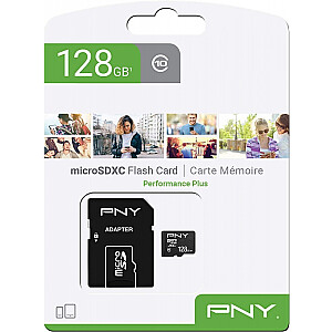 PNY Performance Plus microSDXC 128 ГБ + адаптер SD