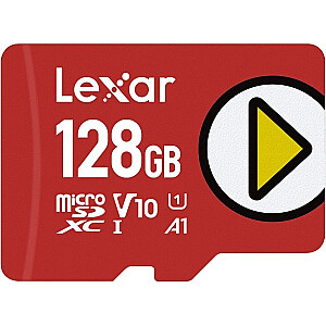 Lexar PLAY | 128 GB | microSDXC | Flash atmiņas klase 10