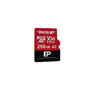 Patriot Memory EP A2 atmiņas karte 256 GB MicroSDXC V30 U3 Class 10 (PEF256GEP32MCX)