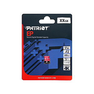 Patriot Memory EP A2 atmiņas karte 256 GB MicroSDXC V30 U3 Class 10 (PEF256GEP32MCX)