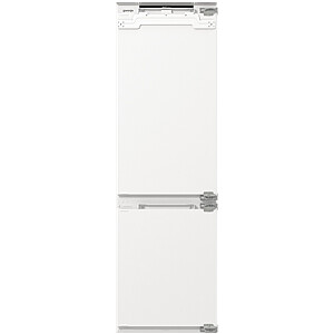 Холодильник Gorenje | NRKI517E82WF | Класс энергоэффективности E | Встраиваемый | Комбинированный | Высота 177,2 см | Система No Frost | Полезный объем холодильника 176 л | Полезный объем морозильника 76 л | Дисплей | 35 дБ | Белый