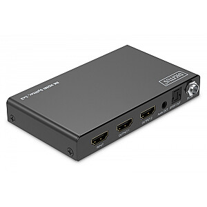 HDMI dalītājs 1x2, 8K/60Hz (4:4:4) ar HDR, 48 Gbps, HDCP 2.3. Toslink / Stereo, EDID