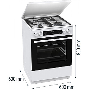 Газоэлектрическая кухня GKS6C71WA