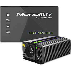 Sprieguma pārveidotājs Monolith 600 MS Wave | no 12 V līdz 230 V | 300/600 W | USB