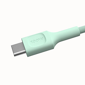 USB-C uz USB-C PowerStream 100W kabelis 1.2m zaļš