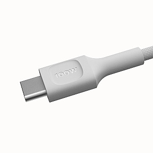 USB-C uz USB-C PowerStream 100W kabelis 1.2m balts