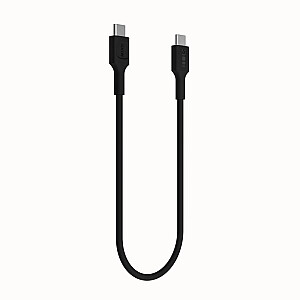 USB-C uz USB-C PowerFlex 100W silikona 1.2m melns