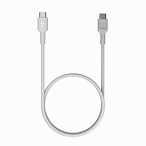 USB-C uz USB-C PowerFlex 100W silikona 1.2m balts