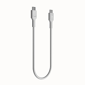 USB-C uz USB-C PowerFlex 100W silikona 1.2m balts