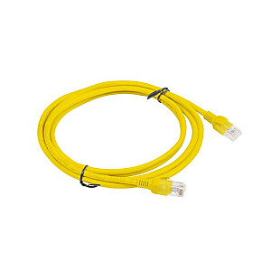 PATCHCORD CAT.6 UTP 2M ЖЕЛТЫЙ FLUKE PASSED LANBERG 10-ПАК