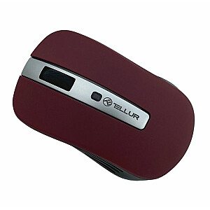 Tellur Basic Wireless Mouse, LED dark red