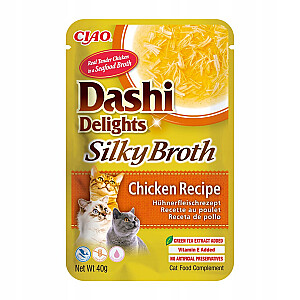 INABA CAT Dashi Delights Silky Broth Chicken - kaķu našķis - 40g