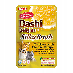 INABA CAT Dashi Delights Silky Broth Chicken with Cheese - kārums kaķiem - 40g