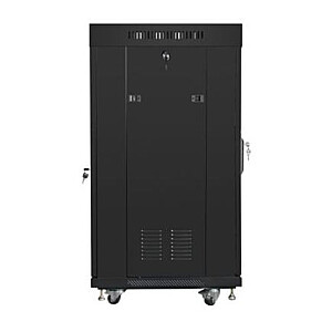 Стоячий шкаф-стойка 19 дюймов 22U 600X600мм черный LCD