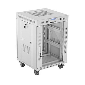 Стоячий шкаф 19 дюймов 15U 600X600 серый LCD flack pack