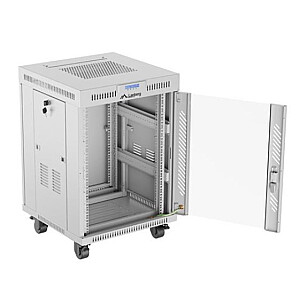 Стоячий шкаф 19 дюймов 15U 600X600 серый LCD flack pack