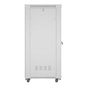 Напольный шкаф-стойка 19'' 42U 800x1000 с серыми стеклянными дверями в плоской упаковке