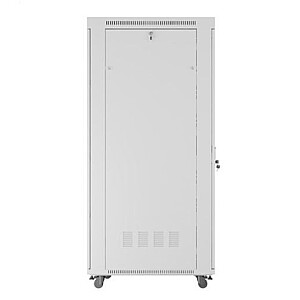 Напольный шкаф-стойка 19'' 42U 800x1000 с серыми стеклянными дверями в плоской упаковке