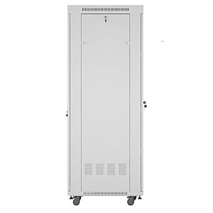 Стоячий шкаф 19'' 42U 600x800 с серыми стеклянными дверями в плоской упаковке