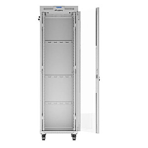 Стоячий шкаф 19'' 42U 600x800 с серыми стеклянными дверями в плоской упаковке