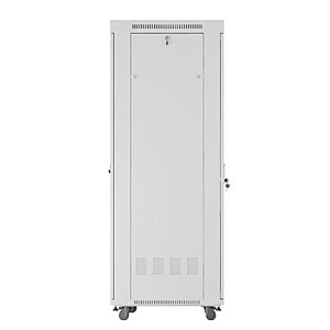 Стоячий шкаф 19'' 42U 600x800 с серыми стеклянными дверями в плоской упаковке