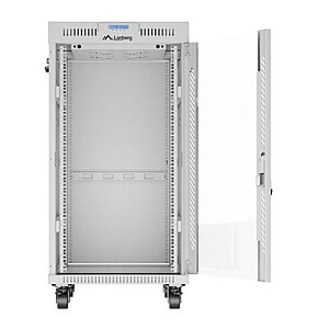 Стоячий шкаф 19'' 22U 600x800 с серыми стеклянными дверями LCD flack pack