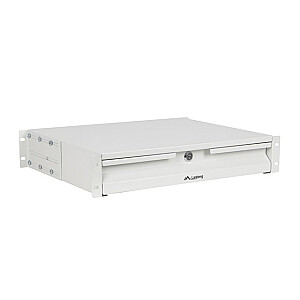 Ящик для шкафов 19 дюймов 2U 360mm серый 2U/483x360mm грузоподъемность до 90kg 4-точечное крепление