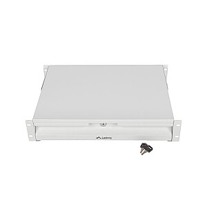 Ящик для шкафов 19 дюймов 2U 360mm серый 2U/483x360mm грузоподъемность до 90kg 4-точечное крепление