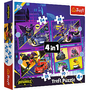 TREFL BATWHEELS Комплект пазлов 4в1 Бэтколёса