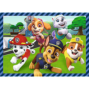TREFL PAW PATROL Pužļu komplekts 4 in 1 Ķepa Patruļa