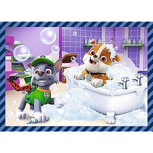 TREFL PAW PATROL Pužļu komplekts 4 in 1 Ķepa Patruļa