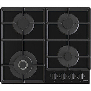 Gorenje Hob GTW641EB Gas on glass, Number of burners/cooking zones 4, Mechanical, Black