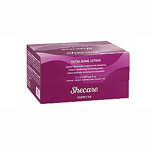 INEBRYA Shecare Extra Shine Lotion intensīva ārstēšana bojātiem matiem pēc ķīmiskām procedūrām 12x12ml