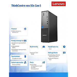 ThinkCentre Neo 50s G5 SFF 12XD001KPB i7-14700/16GB/512GB/INT/3YRS OS 